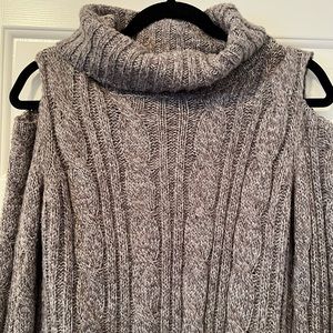 Women’s Turtleneck Sweater with Cut out Shoulders - Size M